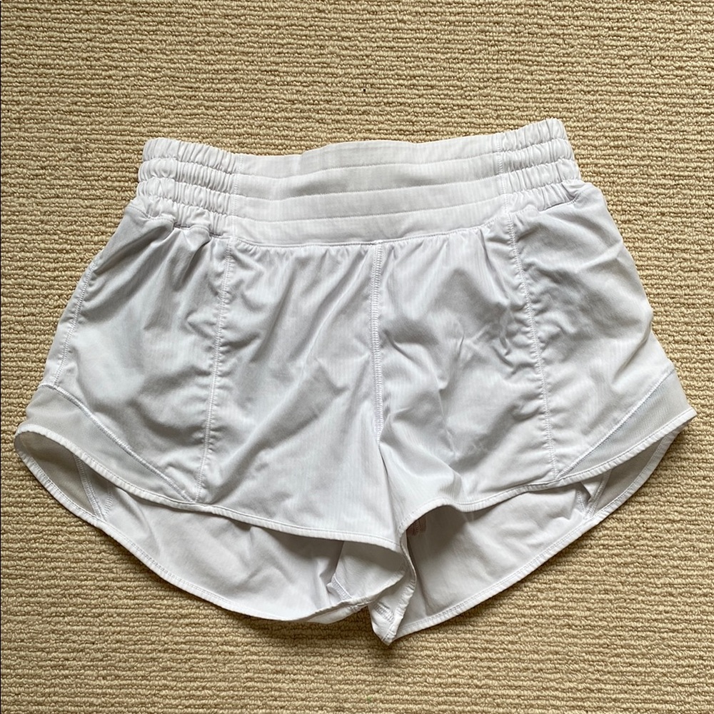 Lululemon White Running Shorts